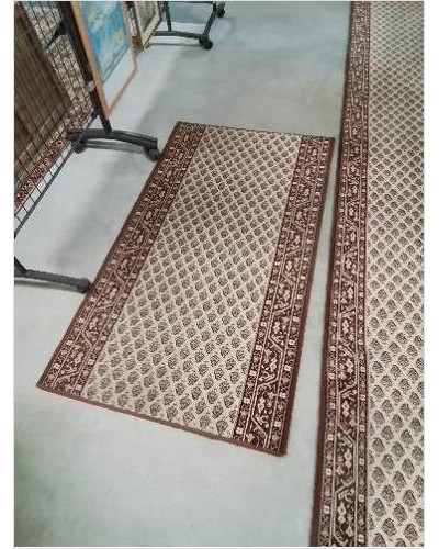 TAPIS LAINE MARRON ECRU...