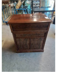 COMMODE ACAJOU CHEMIN DE FER NAPOLEON III  2 PORTES 1 TIROIR