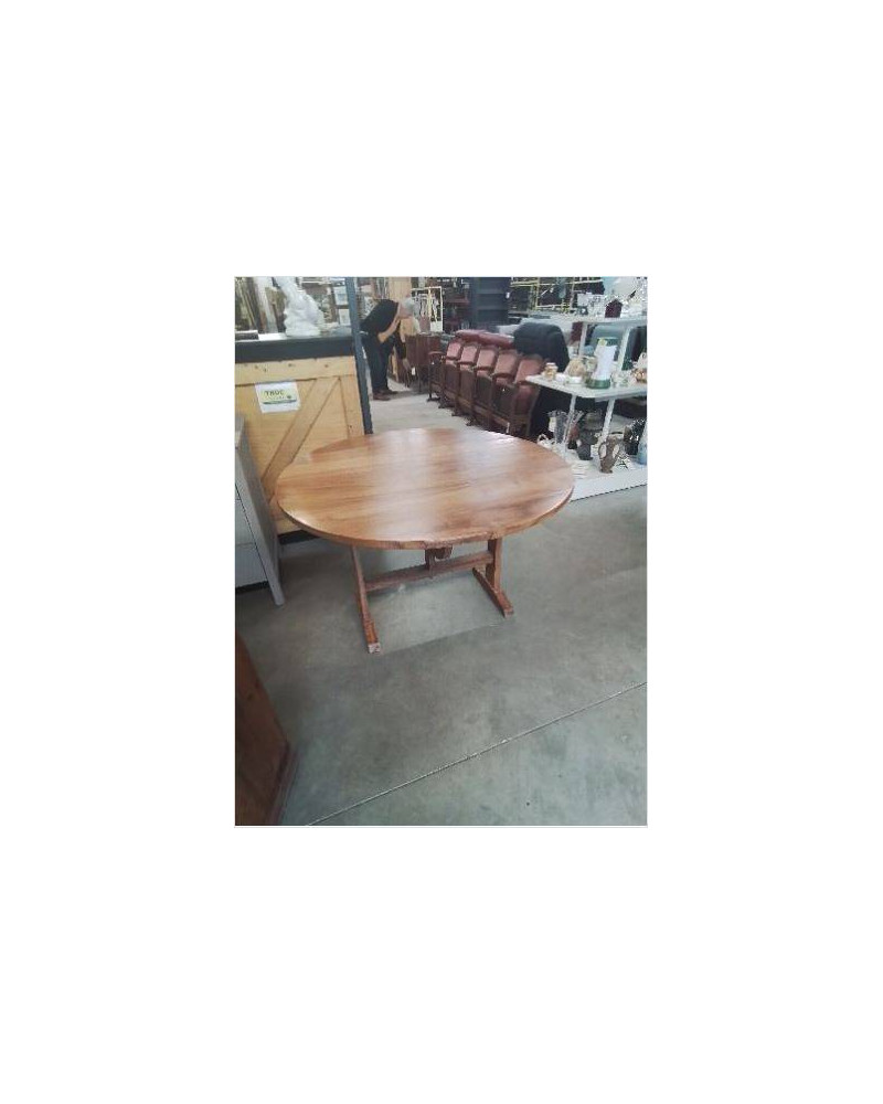 TABLE RONDE BASCULANTE SCANDINAVE   TECK 113X76