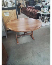 TABLE RONDE BASCULANTE SCANDINAVE   TECK 113X76