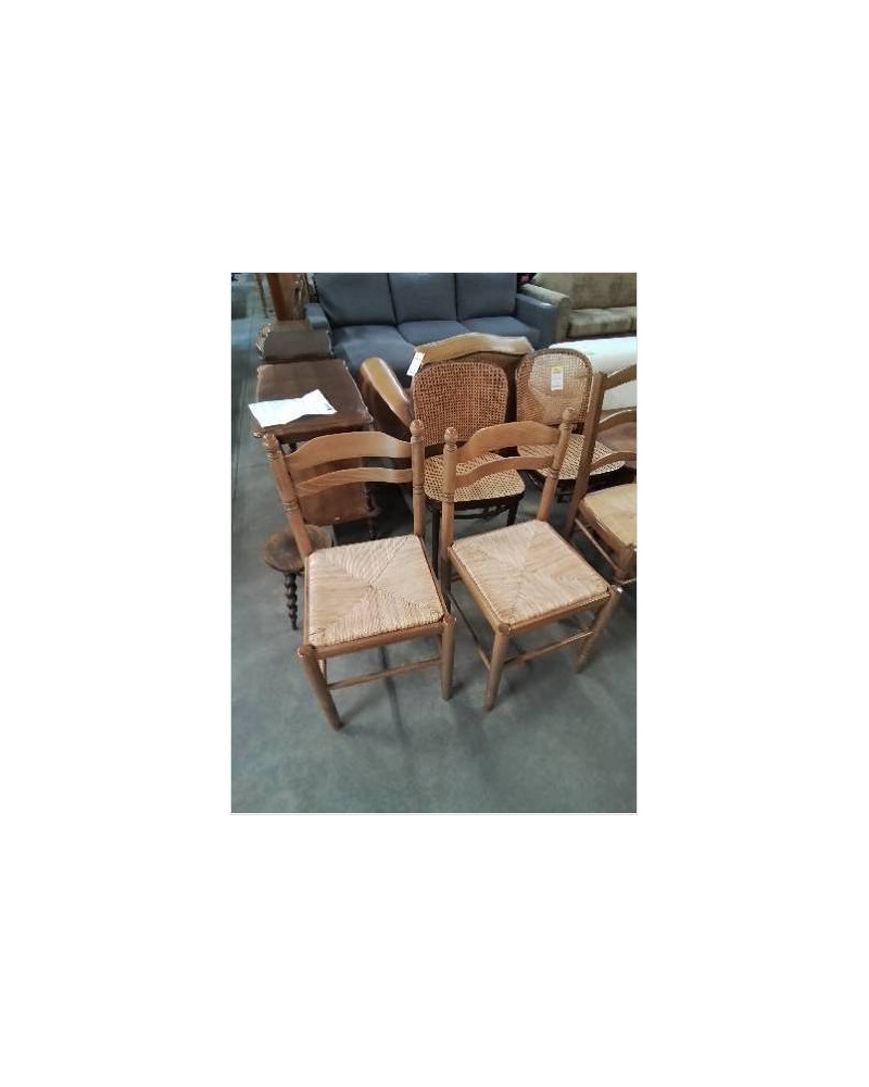 CHAISE DE CUISINE BOIS CLAIR PAILLÉ 