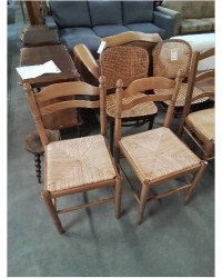 CHAISE DE CUISINE BOIS CLAIR PAILLÉ 