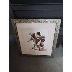 AQUARELLE JEUNES ENFANTS MEXICO