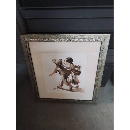 AQUARELLE JEUNES ENFANTS MEXICO