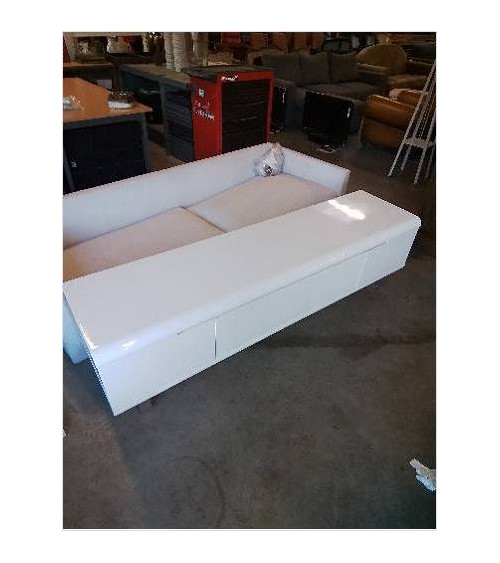MEUBLE TV BAS BOIS BLANC...