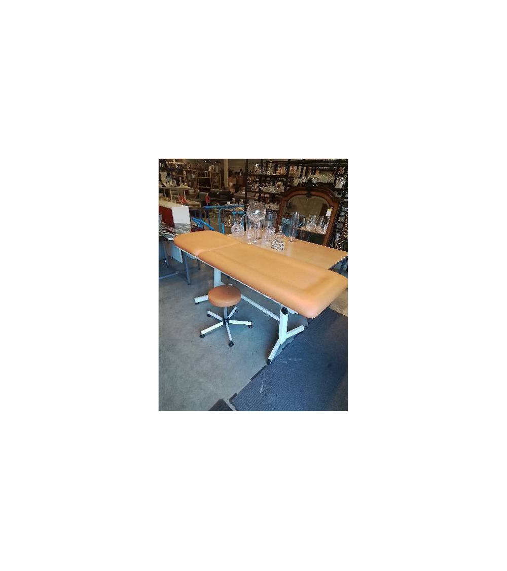 TABLE D’EXAMEN  MÉTAL BLANC ET PU ORANGÉ 