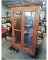 VITRINE TECK 2 PORTES