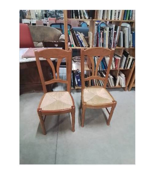 PAIRE DE CHAISES BOIS CLAIR...