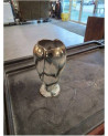 VASE CÉRAMIQUE BLEU ECRU DORÉ GERMANY ANNÉES 60