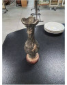 VASE RÉGULE SOCLE MARBRE ROUGE STYLE LOUIS XV FIN XIXE 23CM