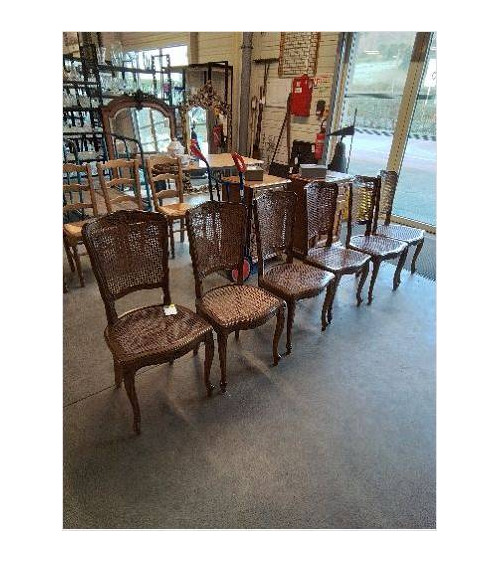 6 CHAISES ASSISE ET DOSSIER...