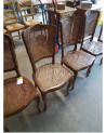 6 CHAISES ASSISE ET DOSSIER CANNÉ STYLE RÉGENCE COQUILLE 
