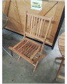 CHAISE DE JARDIN PLIANTE BOIS CLAIR A BARREAUX 