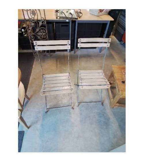 PAIRE DE CHAISES DE JARDIN...