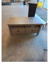 MEUBLE TV BOIS TAUPE 2 TIROIRS 2 NICHES