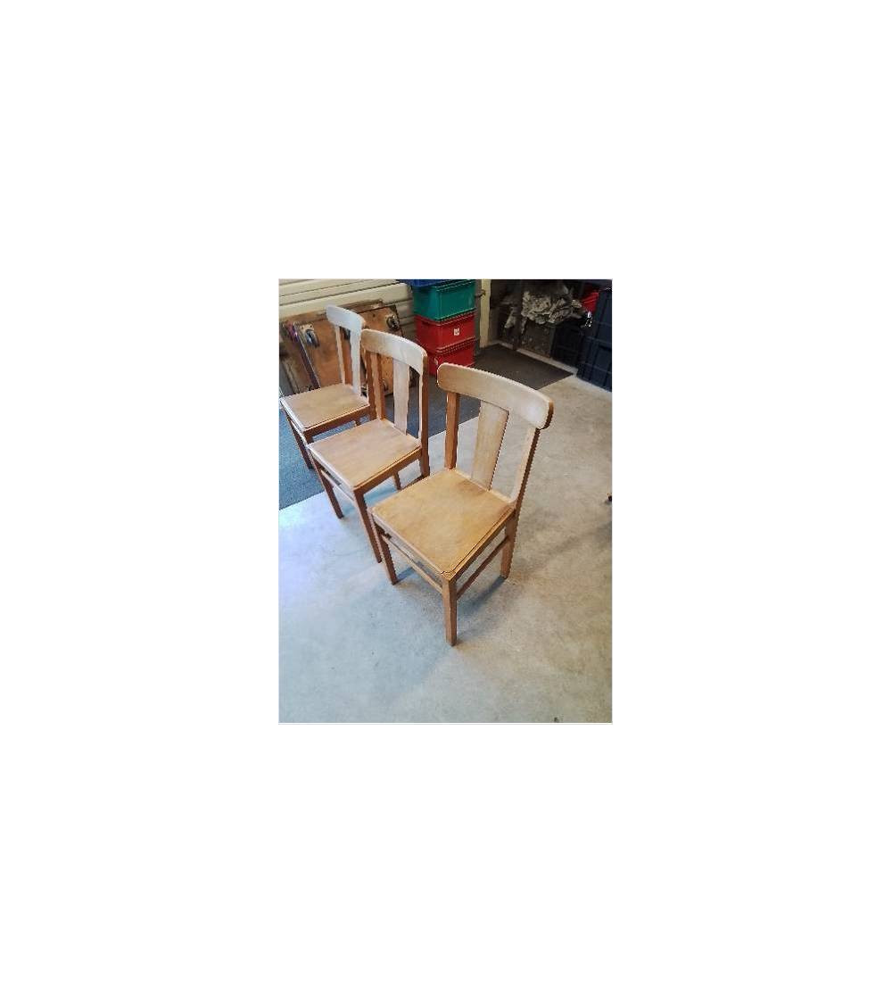 CHAISE BOIS CLAIR ANNÉES 50