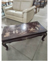 TABLE BASSE RECTANGULAIRE BOIS GRAVÉ DÉCOR ASIATIQUE 