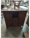 BUFFET BOIS MOULURÉ 2 PORTES 3 TIROIRS 1 NICHE STYLE RÉGENCE 