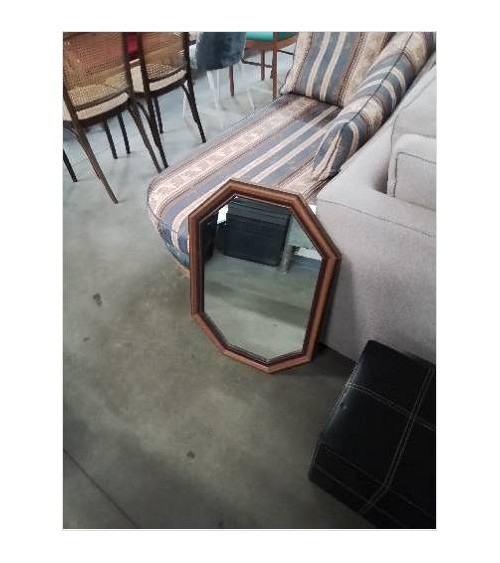 MIROIR OCTOGONAL BOIS MOULURÉ 