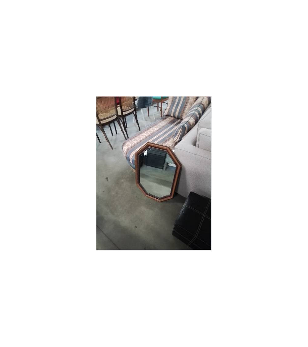 MIROIR OCTOGONAL BOIS MOULURÉ 