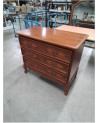 COMMODE BOIS CLAIR 3 TIROIRS STYLE REGENCE COQUILLE 