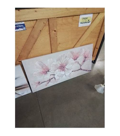 CADRE ECRU ROSE AUX FLEURS 