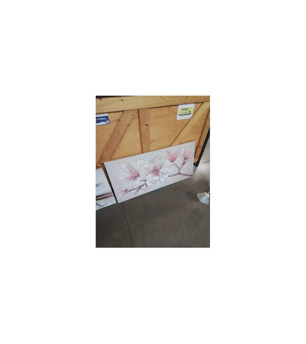 CADRE ECRU ROSE AUX FLEURS 
