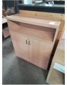 MEUBLE BOIS CLAIR 2 PORTES BATTANTES 1 NICHE 