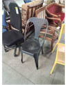 CHAISE MÉTAL NOIR ASSISE PERFORÉE 