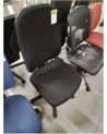 CHAISE DE BUREAU A ROULETTES RÉSINE ET TISSU NOIR 