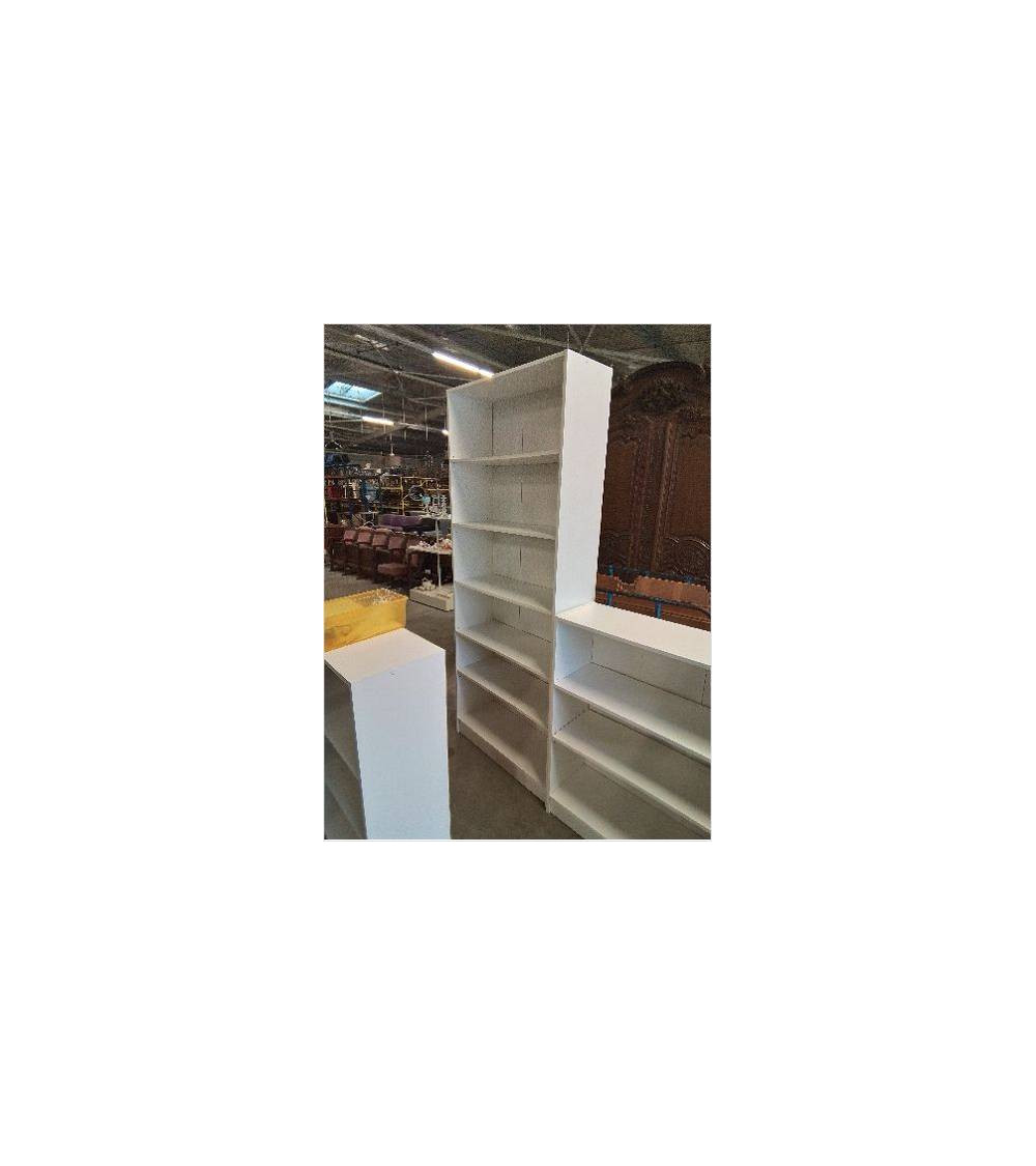 BIBLIOTHÈQUE BOIS BLANC 6 NICHES 