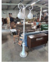 LAMPADAIRE ALUMINIUM BLANC 3 GLOBES METHACRYLATE  SERIE BOULES ROGER PRADIER