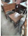 TABLE BASSE CARRÉ A ENTRETOISE PIEDS BALUSTRE STYLE RÉGENCE 