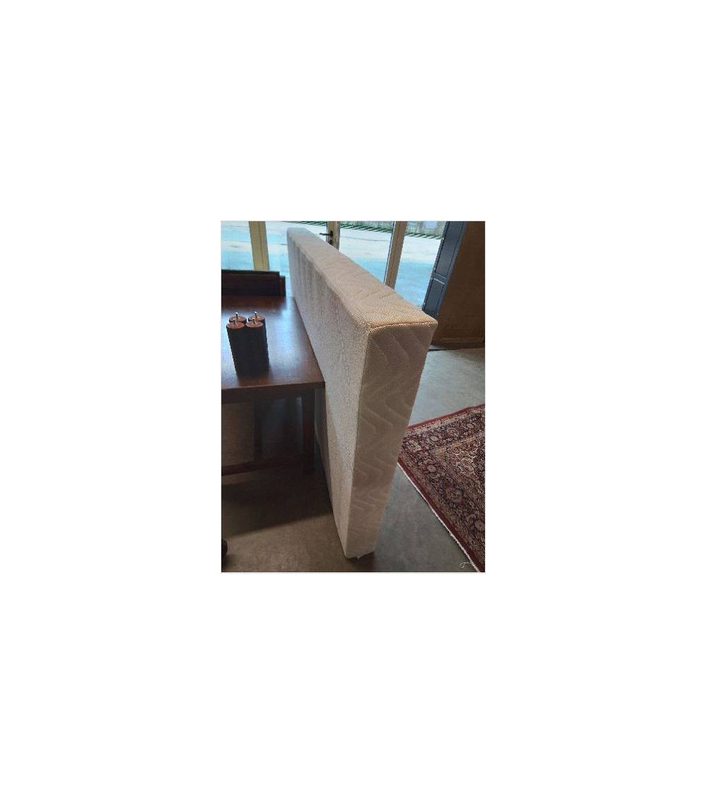 SOMMIER TAPISSER A LATTES DUNLOPILLO AVEC PIEDS BOIS 120X190