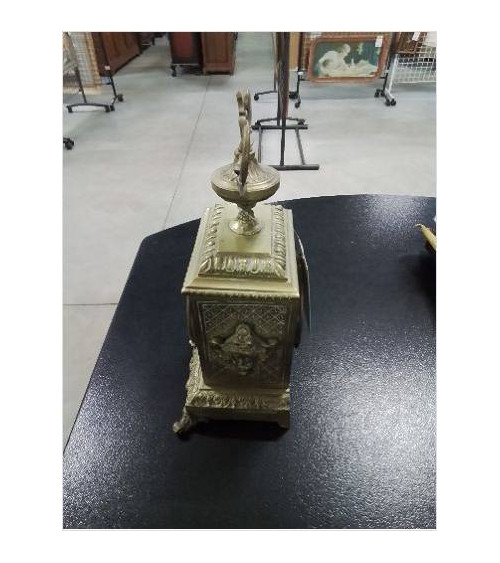 PENDULE  BRONZE AUX MASCARONS  MARTI & CIE XIXE EN L ETAT 