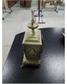 PENDULE  BRONZE AUX MASCARONS  MARTI & CIE XIXE EN L ETAT 