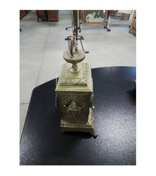 PENDULE  BRONZE AUX MASCARONS  MARTI & CIE XIXE EN L ETAT 