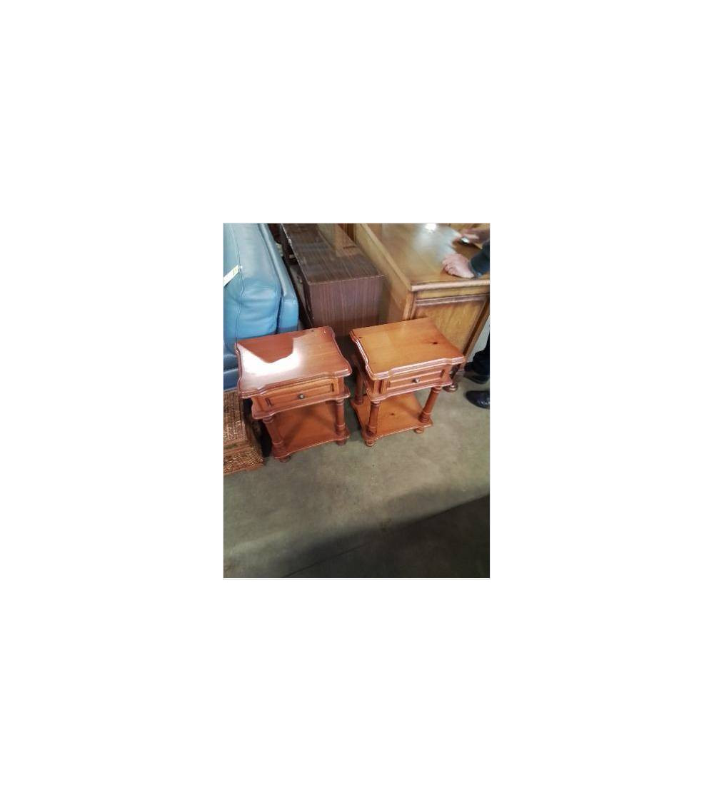 PAIRE DE CHEVETS  A COLONNES STYLE REGENCE 1 TIROIR