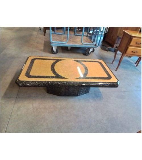 TABLE BASSE RECTANGULAIRE BOIS ANNEES 80