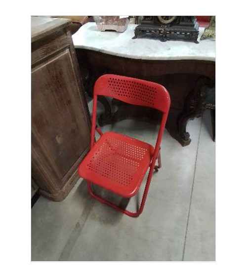 CHAISE PLIANTE METAL ROUGE...