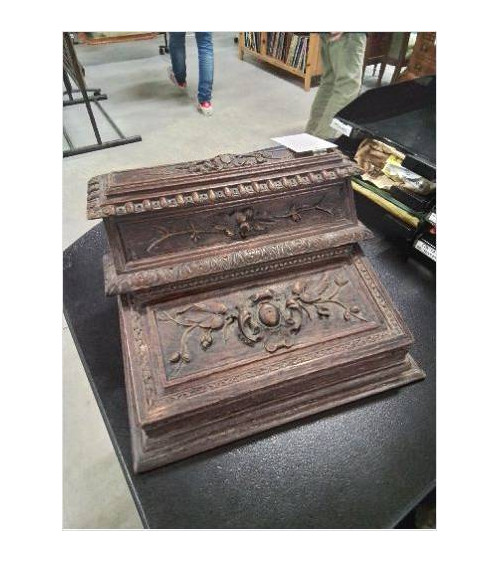 ÉCRITOIRE BOIS SCULPTÉ FIN XIXE