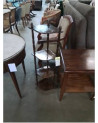 ÉTAGÈRE DE COIN BOIS A COLONNES 4 NIVEAUX 