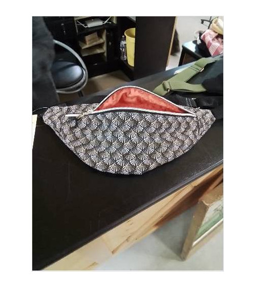 SAC BANANE GRIS NOIR ORANGE 