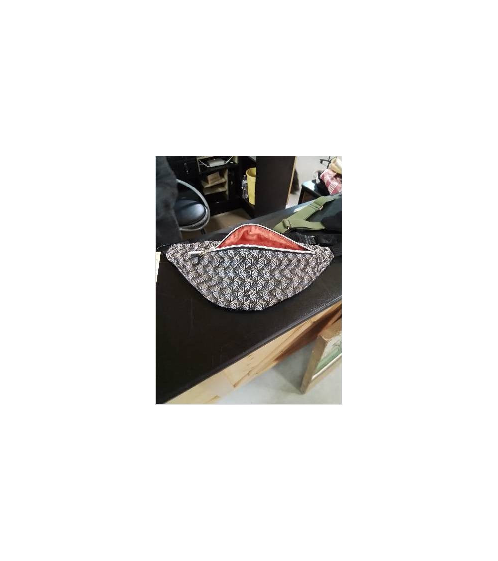 SAC BANANE GRIS NOIR ORANGE 