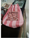 SAC A DOS ROUGE RAYÉ 