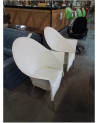 PAIRE DE FAUTEUILS LORD YO ATLANTIDE COLLECTION PHILIPPE STARCK EDITION DRIADE COQUE RÉSINE ECRUE PI