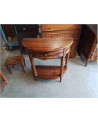 CONSOLE DEMI LUNE A COLONNES 1 TIROIR 