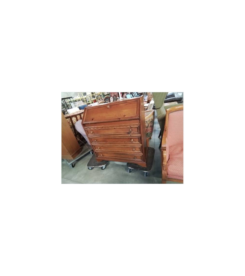 COMMODE SECRÉTAIRE A ABATTANT 4 TIROIRS PIN 