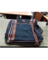 BAGAGE TOILE BLEU MARINE ET CUIR