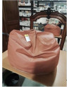 POUF POIRE CUIR ORANGÉ 